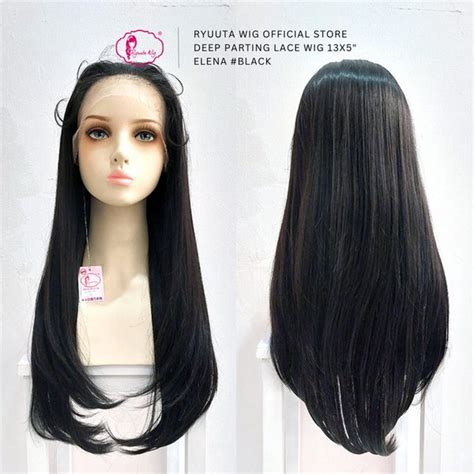 Jual Ryuuta Wig Deep Part Half Lace Wig 13 X 5 Lurus Panjang Elena