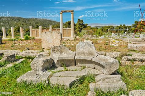 Ancient Epidaurus Archaeological Site Stock Photo - Download Image Now ...