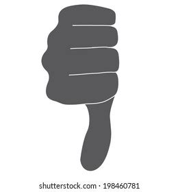 Vector Hand Thumb Down Icon Stock Vector Royalty Free 198460781