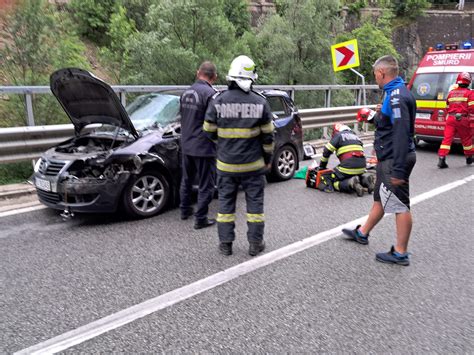 Accident rutier în Defileul Jiului la limita dintre județele Gorj și