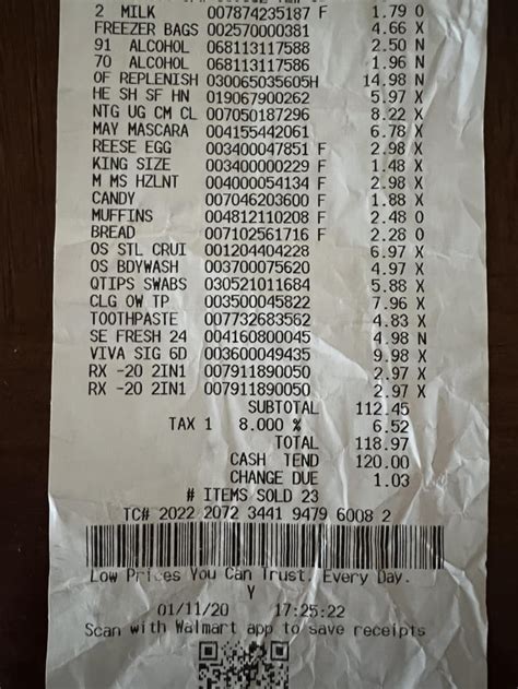 Walmart Receipt From Almost 3 Years Ago Milk Is Up Almost 80