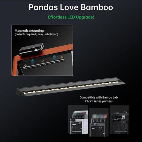 Bigtreetech Panda Lux Magnetic Led Light Kit For Bambu Lab D Printers