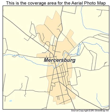 Aerial Photography Map of Mercersburg, PA Pennsylvania