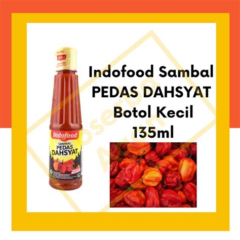 Jual Sambal Indofood PEDAS DAHSYAT Botol Kecil 135ml Habanero