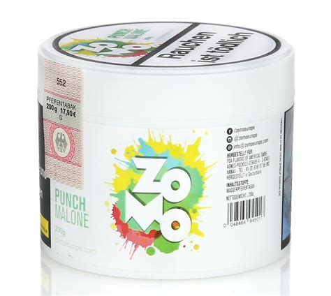 Zomo Punch Malone Shisha Tabak 200g ELWANO