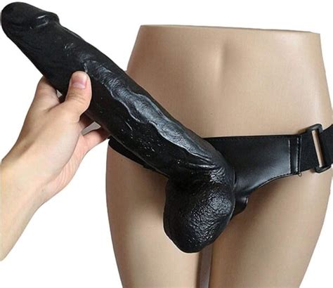Buy 12 Inches Strap On Huge Black Dildo Solid Penis For Lesbian Toys