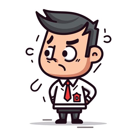 Upset Businessman Cartoon Vector Illustration 33485043 Vector Art At