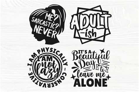 Sarcastic Svg Bundle Sassy Quotes Svg Funny Quote Svg Sarcastic