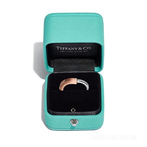 【tiffany蒂芙尼】tiffany Lock 系列 18k 玫瑰金和 18k 白金镶钻戒指 71855384 搜品之家