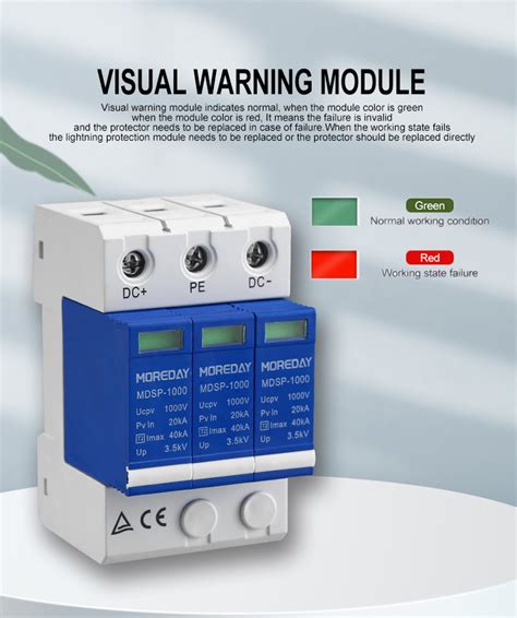 Customize Solar DC SPD Dps 40ka 2p 3p DC Surge Protective Device For PV