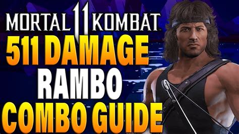 Mortal Kombat Rambo Combos Mk Rambo Combo Tutorial Youtube