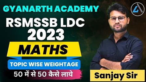 Rsmssb Ldc Maths Topic Wise Weightage Rsmssb Ldc Maths Syllabus