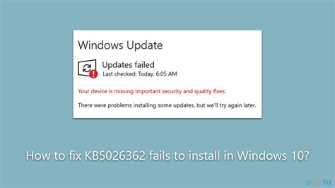 How To Fix Kb Fails To Install In Windows