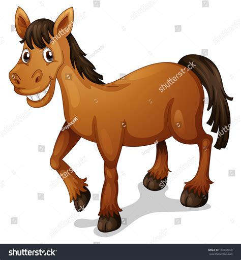 Illustration Horse Cartoon On White Stock Illustration 113388850 ...