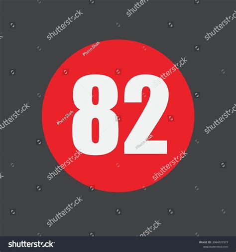 82 Number Vector Font Alphabet Logo Application Royalty Free Stock