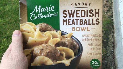 Marie Callender S Savory Swedish Meatballs Bowl Review YouTube