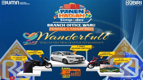 Panen Hadiah Simpedes Phs Bri Branch Office Waru Periode I