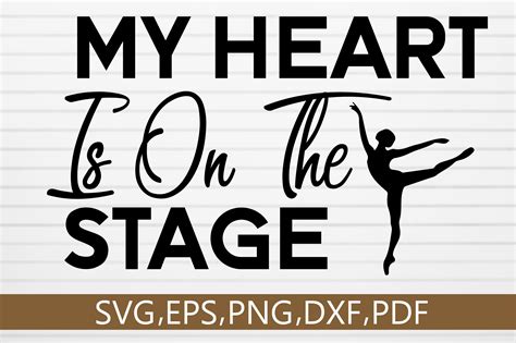 My Heart Is On The Stage Svg Design Graphic By Monidesignhat · Creative Fabrica