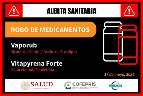 Robo De Los Medicamentos Vaporub Y Vitapyrena Forte ANAFARMEX