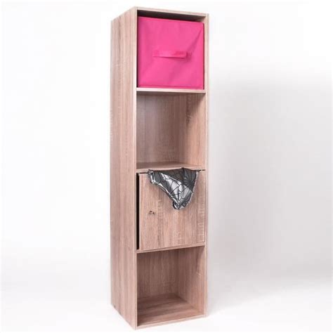 Meuble Cases Avec Fond X X Cm Bois Clair Cdiscount Maison