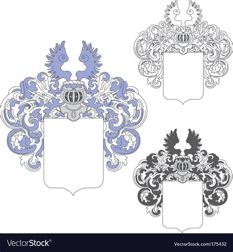 Heraldic shield Royalty Free Vector Image - VectorStock