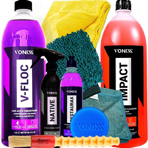 Kit Para Lavar Moto Shampoo Cera Luva Toalha Felpuda Vonixx Frete grátis