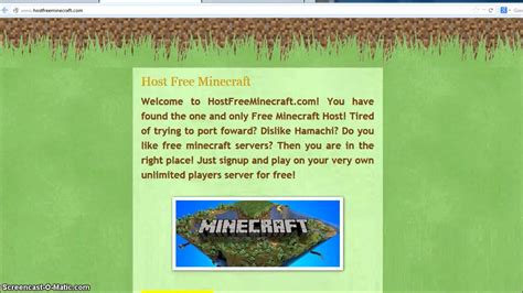 Host Free Minecraft - YouTube
