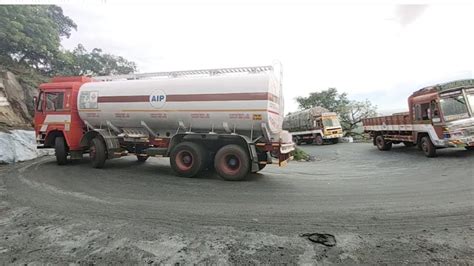 Tanker Lorry And Load Lorry Car Turning Dhimbam Hairpin Bend Traffic