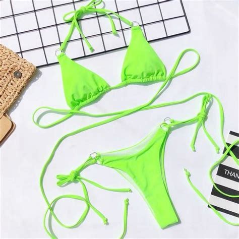 MAILLOT DE BAIN Maillot de bain deux pièces pour femmes Sexy à enrouler String Bikini