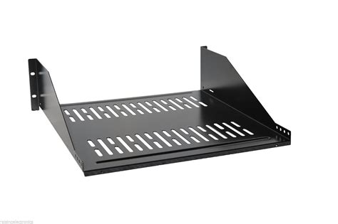 Vented Steel U Relay Rack Mount Cantilever Network Shelf Deep