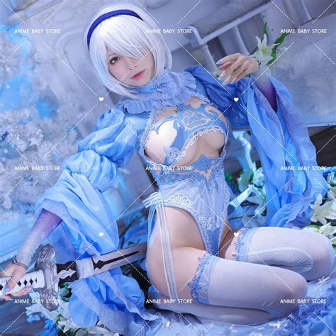 Nier Automata Cosplay Costume Yorha 2B Snow Sexy Outfit Games Suit