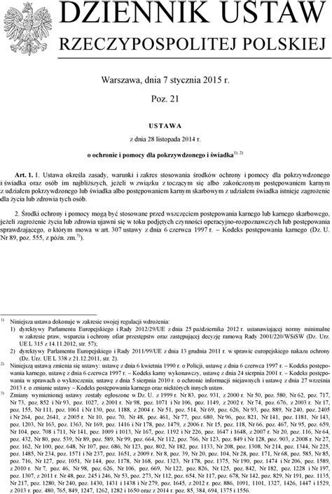 Dziennik Ustaw Rzeczypospolitej Polskiej Pdf Darmowe Pobieranie