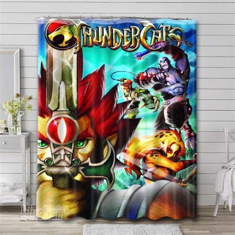 Thundercats Cartoon Shower Curtain Liner Rod Bath