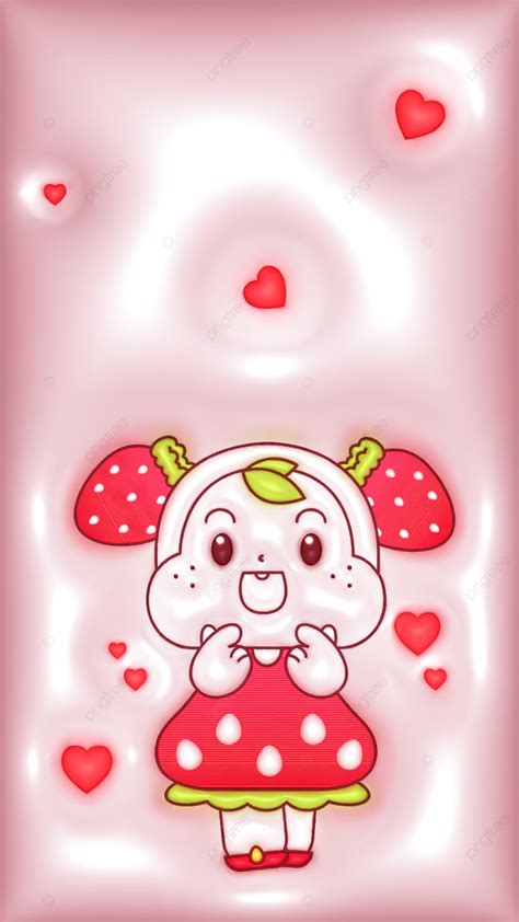 Cute Wallpaper Mobile Wallpaper Strawberry Doll Background Wallpaper Image For Free Download