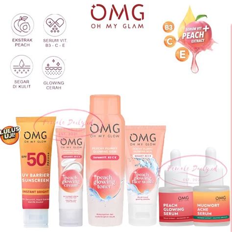 Jual Omg Oh My Glow Paket Lengkap Skincare Peach Glowing Face Care
