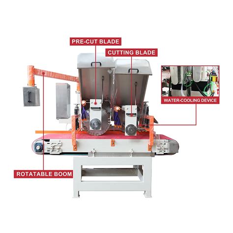 Hoyun Double Group Blades Continuous Tile Mosice Cutting Machine