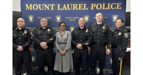 Mt Laurel Police Department Celebrates Promotions Of Several Officers