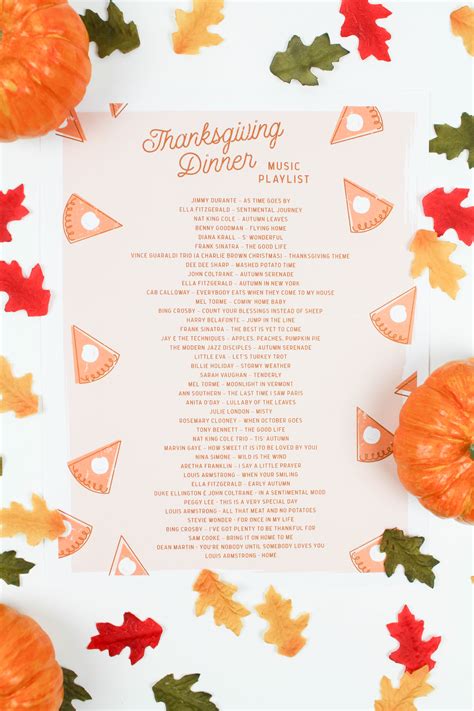 Printable Thanksgiving Dinner Playlist - Let's Mingle Blog