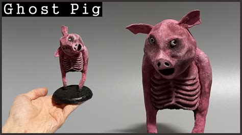 Making Ghost Pig With Clay 지점토로 고스트 피그 만들기 Trevor Henderson