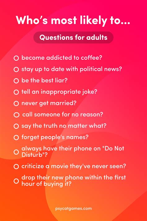 Best Most Likely To Questions For Any Party