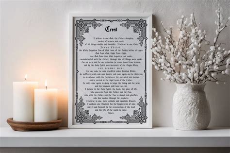 Creed Printable Prayer Nicene Creed Wall Art Instant Download Pdf Etsy