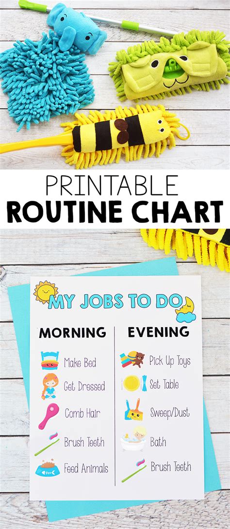 Free Printable Morning And Evening Routine Charts Printable Templates