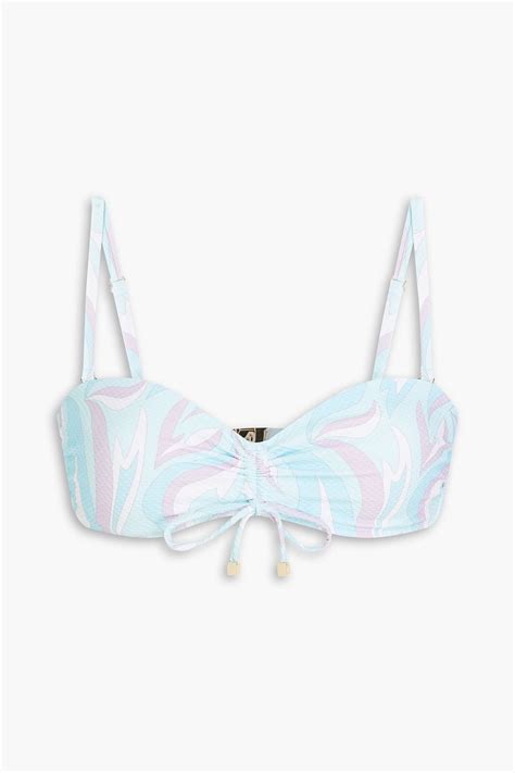 HEIDI KLEIN Florence printed stretch piqué underwired bikini top THE