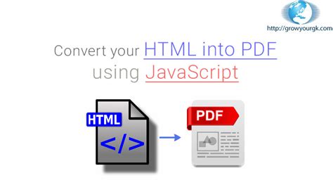 How To Create Html To Pdf Using Javascript