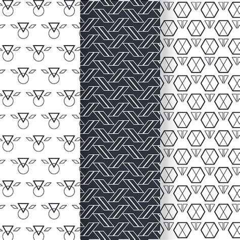 Free Vector Minimal Geometric Pattern Collection