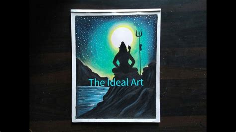 Lord Shiv Ji Drawing In Oil Pastel Lord Shiv Easy Drawing Step By Step Mahadev Drawing Youtube