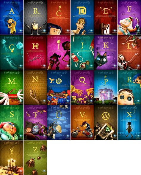 Coraline A Z Character Posters Coraline Characters Coraline