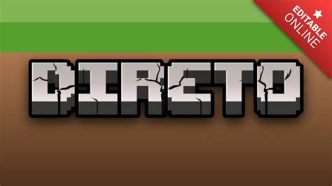 Direto D Minecraft Gerador De Efeitos De Texto