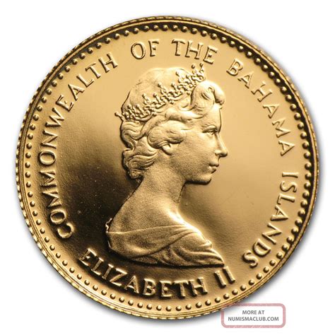 1971 Bahamas 10 Dollar Gold Coin Uncirculated Sku 50077