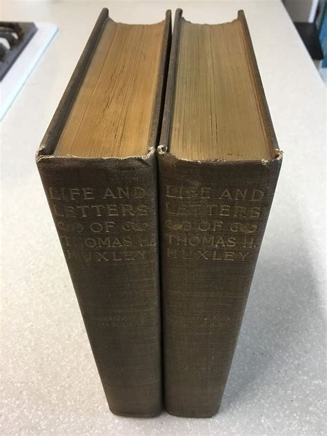 Life And Letters Of Thomas Henry Huxley Two Volume Set Leonard Huxley Books